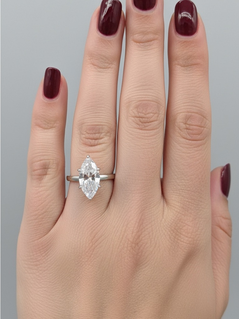 3 Carat Marquis Cut Engagement Ring - Picture 3 of 10